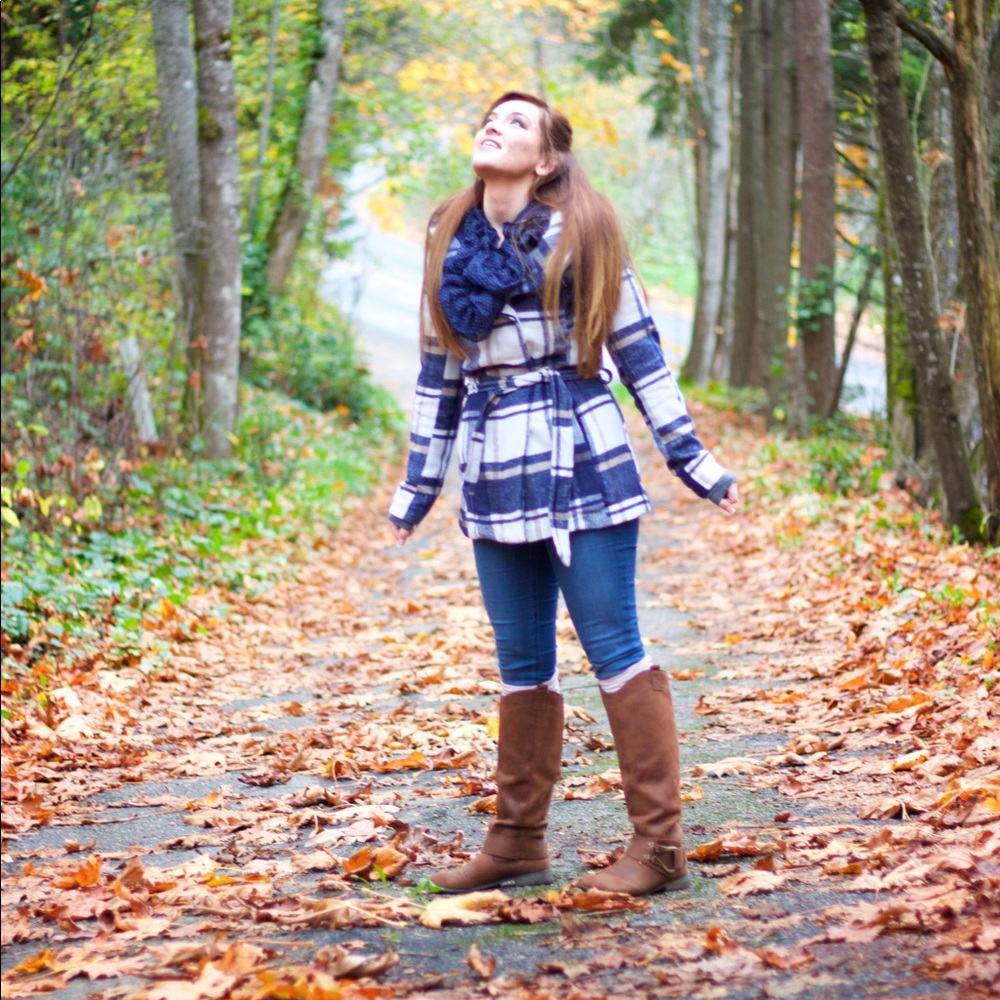 Plaid Pea Coat